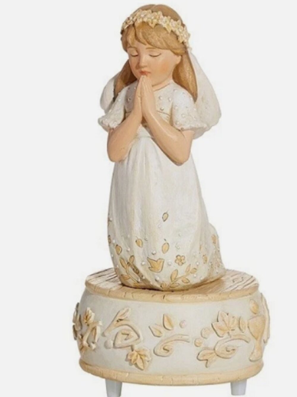 First Communion Girl Musical Figurine 6.5"H